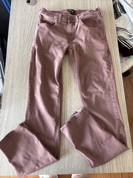PAIGE Denim - PAIGE Lennox Slim Jeans Womens 28 Dusty Rose Pink Stretch Mid Rise Denim Pants